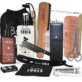 Kit Barbe Homme, Beesjuy Coffret Barbe Homme, Coffret Cadeau Homme