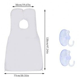 Tablier Barbe, Antiadhésif Bavoir Barbe Imperméable Tablier Rasage Barbe avec Boucle Crochet et Boucle Cadeau Du Festival Du 