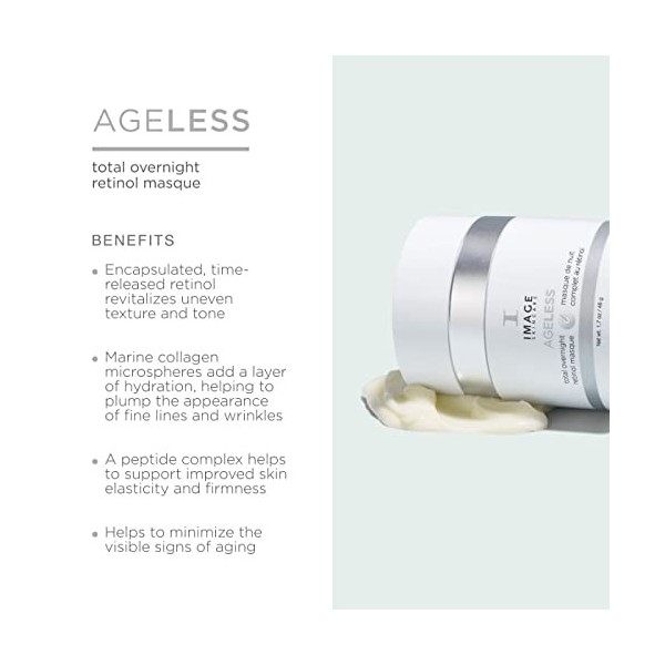 Image Ageless Total Overnight Retinol Masque For Unisex 1.7 oz Mask Crème Jour et Nuit