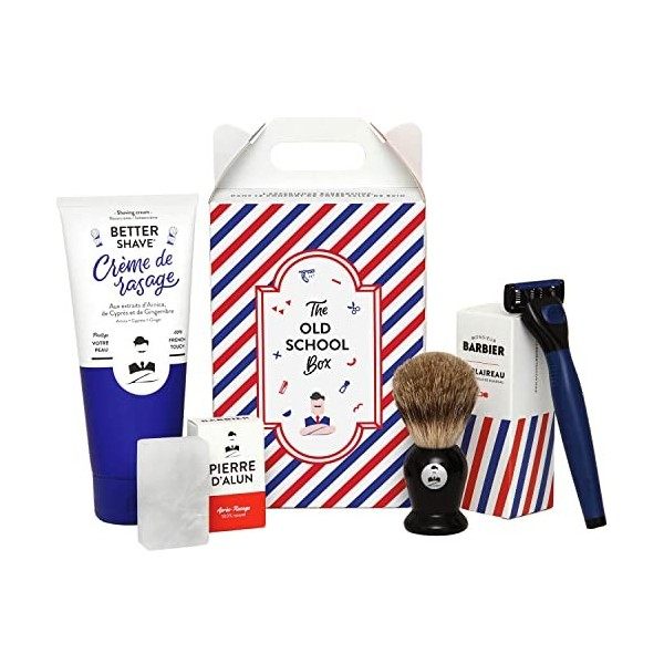 Kit de Rasage de Monsieur BARBIER | Français, Naturel et Végan | Avant Rasage, Crème de Rasage, Après Rasage, Blaireau & Raso