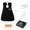 LIHAO Kit Barbe pour Homme, Kit de Rasage Comprend Tablier Barbe, Ciseaux Barbe, Peigne Barbe, Sac de Rangement, Cadeaux pour