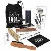 Coffret barbe et rasage pour homme | Rasoir coupe choux, brosse à barbe, peigne à barbe, ciseaux, pochette de rangement - Kit