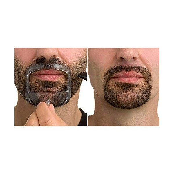 Goatee Gabarit de façonnage de barbe pour homme, kit de rasage de bouc et de barbe pour gagner du temps façonneur de barbe t