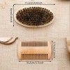 Brosse Barbe Poil De Sanglier Et Peigne Barbe Bois Accessoire Barbe Kit Barbe Kit Soin Barbe Homme Brosse à Barbe Peigne Barb