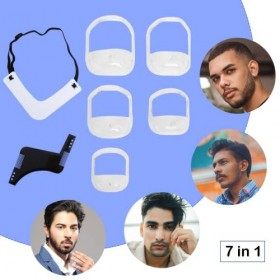 Kit Barbe Homme Complet qualité supérieure Shaper - kit 5PCS Modèle de Rasage de Barbiche de Rasage, brosse à barbe, uide du 