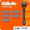 Gillette Fusion5 Rasoir Pour Homme, 1 Manche De Rasoir, 6 Recharges De Lames [OFFICIEL]