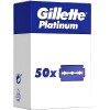 Gillette Platinum Lot de 50 lames de rechange pour rasoir classique pour homme