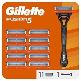 Gillette Fusion5 Recharges De Lames De Rasoir Pour Homme, 11 Recharges De Lames, Avec Cinq Lames Anti-Friction Pour Un Rasage