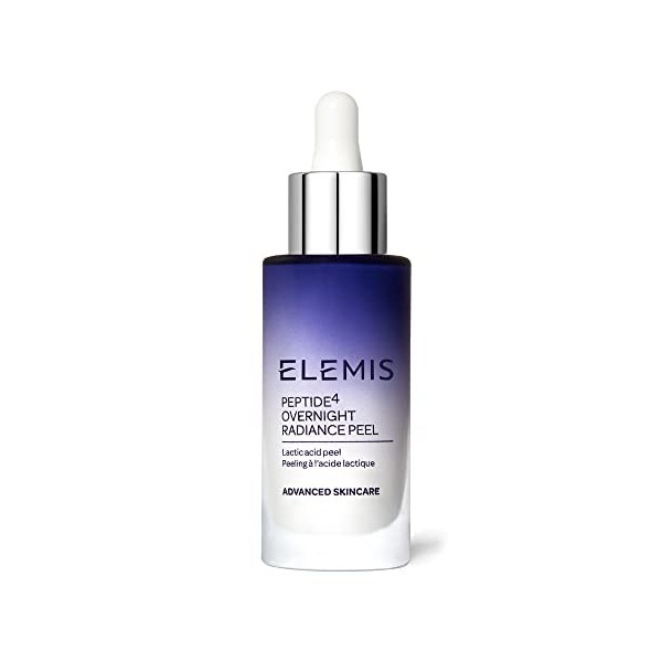 ELEMIS Peeling Peptide4 éclat de nuit , enrichi en ahas, un peeling quotidien multitâche à l’acide lactique exfolie en douceu...