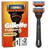 Gillette Fusion5 Power Rasoir Pour Homme, 1 Manche De Rasoir, 2 Recharges De Lames, Avec Cinq Lames Anti-Friction Pour Un Ras