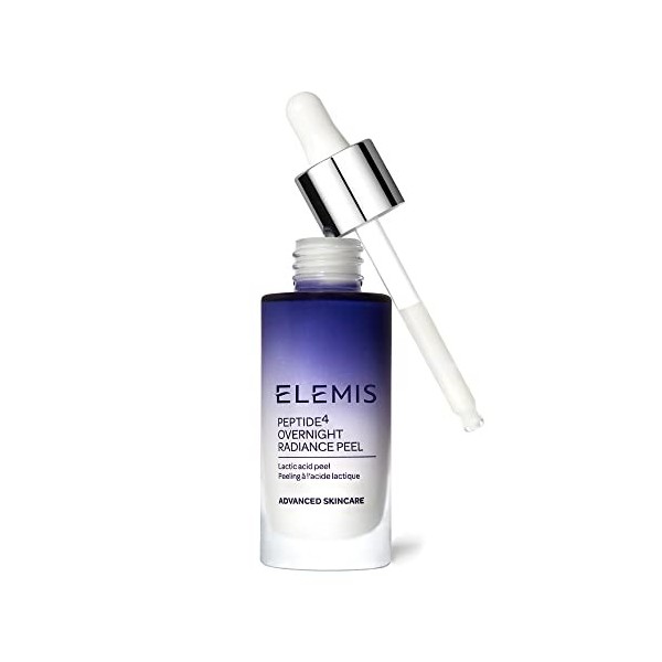 ELEMIS Peeling Peptide4 éclat de nuit , enrichi en ahas, un peeling quotidien multitâche à l’acide lactique exfolie en douceu