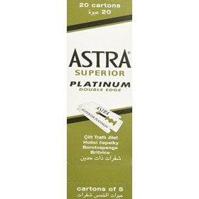 Astra Lames de rasoir double face en platine - lot de 100 - Fabriquees par Gillette P & G