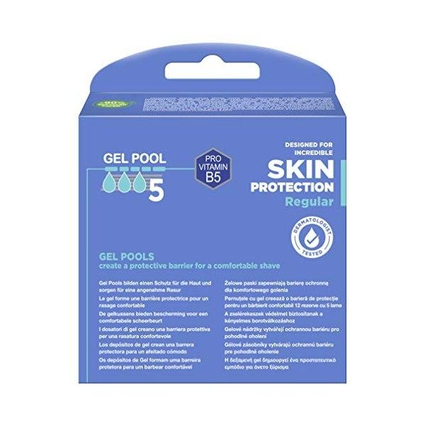 Wilkinson Sword Hydro 5 Skin Protect Regular Lames de rasoir pour Homme - Pack de 10+2, 12 Unités