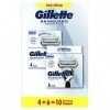 Gillette SkinGuard Peau Sensible Recharge De Lames De Rasoir Homme, 10 Recharge De Lames, Pack 6 + 4 Lames, Rasage Confortabl
