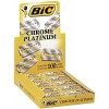 BIC Chrome Platinum - 100 Lames à Double Tranchant pour Rasoir de Sûreté - Rasage Doux & Précis - 20 Boites de 5