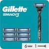 Gillette Mach3 Rasoir Pour Homme, Rasoir À 3 Lames, 1 Manche, 7 Recharges De Lames, Avec Manche En Acier Inoxydable