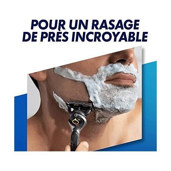 Gillette ProGlide Pour Homme, 1, Manche, 10 Recharges De Lames, Conçu Pour Un Rasage De Près, Avec Lubrastrip