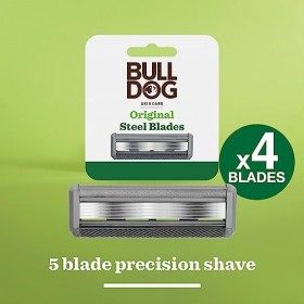 Bulldog Lot de 4 lames de rasoir en bambou