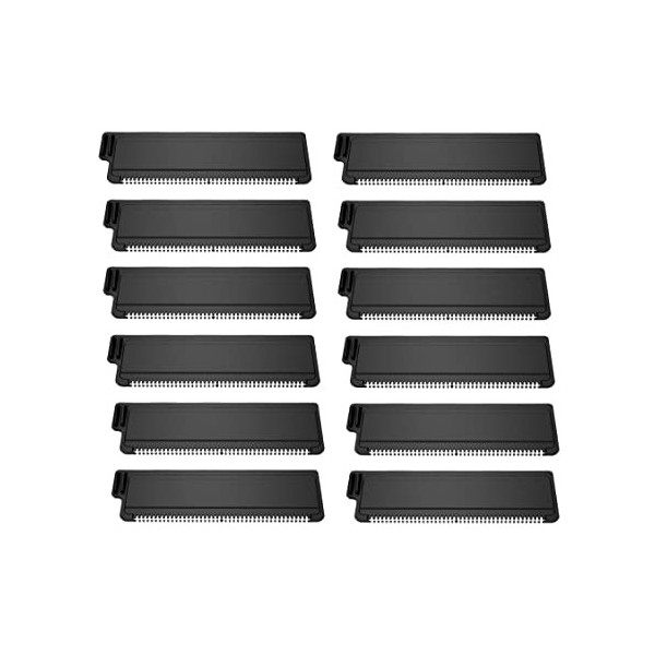 12 Lames de Rasoirs de Rechange pour baKblade 2.0 et baKblade 2.0 Elite - Brosse de Nettoyage Incluse - Lames Technologie Dry
