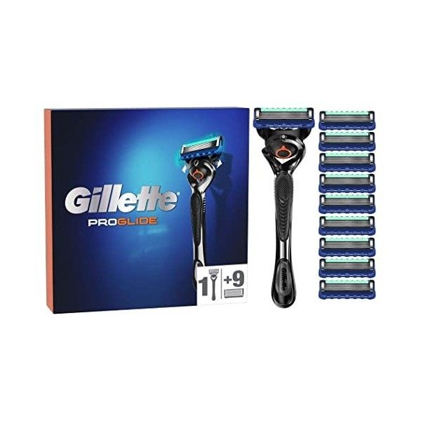 Gillette ProGlide Pour Homme, 1, Manche, 10 Recharges De Lames