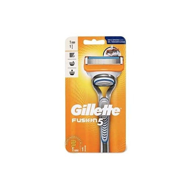 Gillette Lames de rasoir Plus 3 Fusion5 pour homme avec 5 Anti-frictions