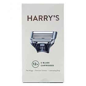 Harrys Lot de 3 paquets de 4 lames de rasoir dans boîtes de transport durables à charnières adaptées à l’eau.