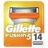 Gillette Fusion Lot de 5 lames de rasoir avec lame de coupe pour précision et revêtement lisse 14 lames de rechange