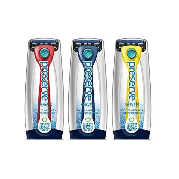 Preserve Recharge pour Rasoir 5 Lames Set de 4 Recharges, 1 Unité Lames de rasage