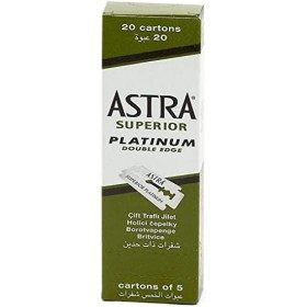 Astra Lames de rasoir double face en platine - lot de 100 - Fabriquees par Gillette P & G