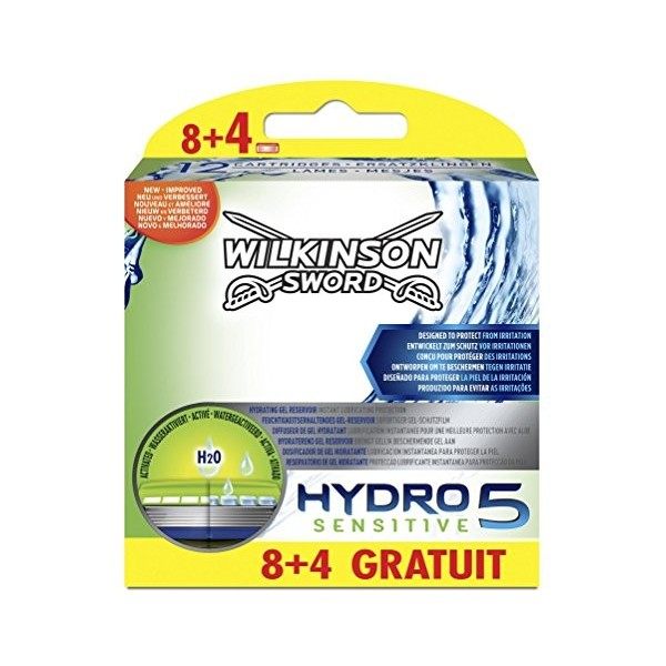 Wilkinson - Hydro 5 Sensitive - Lames de rasoir pour Homme - Pack de 12