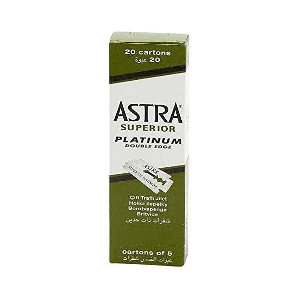 Astra Lot de 100 lames de rasoir