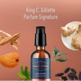 King C. Gillette Formulé À Base De Complexe De Vitamine B Et De Caféine 50 ml, Épaississant Pour Barbe