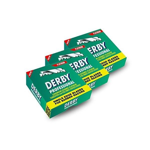 Derby Lot de 300 lames de rasage professionnelles