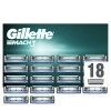 Gillette Mach3 Recharges De Lames De Rasoir Pour Homme 18 Unités, Conçues En Acier Pour Une Coupe Précise Et Jusqu’À 15 Rasag