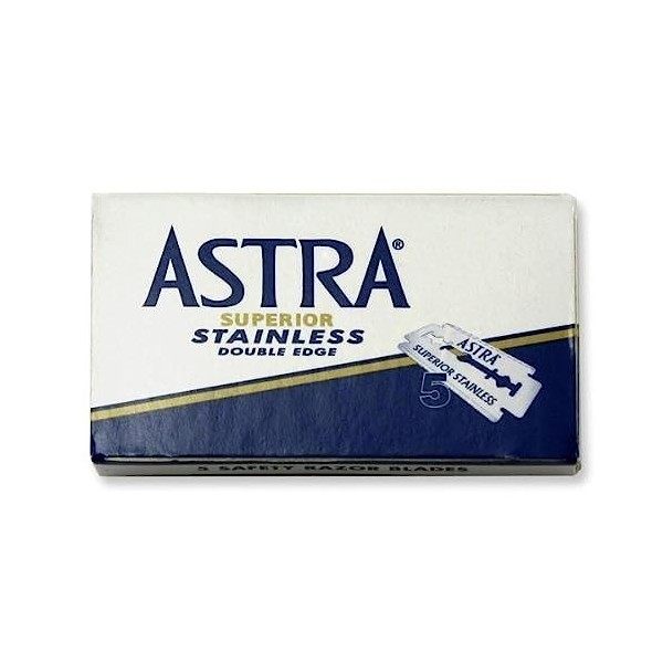 100 doubles lames inoxydables Astra Supérieur pour rasoir de sûreté fabriquées en Russie par Gillette !