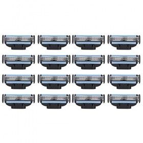 Lames de rasoir,16 recharges de lames de rasoir pour homme, Mach 3 lames pour homme, lame manuelle pour barbier professionnel
