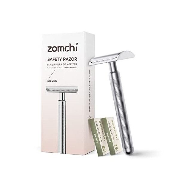 ZOMCHI Rasoir de surete femme - Rasoir femme metal - Rasoir Manuel homme et femme - Rasoir de sécurité reutilisable