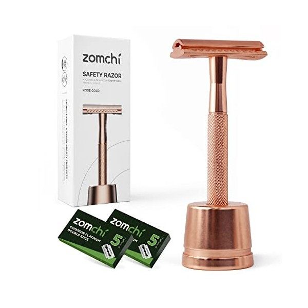 ZOMCHI Rasoir de surete femme - Rasoir femme metal - Rasoir Manuel homme et femme - Rasoir de sécurité reutilisable