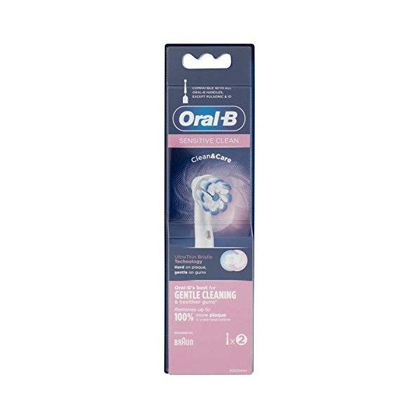 Oral-B Sensitive Clean Lot de 10 brossettes de rechange pour brosse à dents électrique avec technologie de poils ultra fins