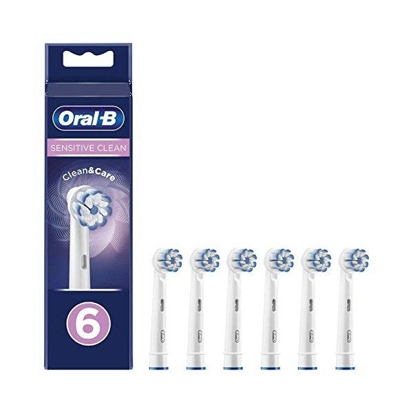 Oral-B Sensitive Clean Lot de 10 brossettes de rechange pour brosse à dents électrique avec technologie de poils ultra fins