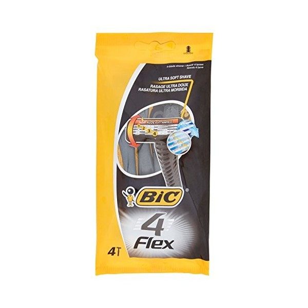 Bic - Bic Flex 4 - Rasoir 4 Lames - Pochette x 4 - Lot de 2