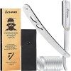 ASIPRO Rasoir de Sécurité Homme et Femme avec 10 Lames Rasoir Sécurité, Zéro Déchet Rasoir Manuel Homme Safety Razor, Rasoir 