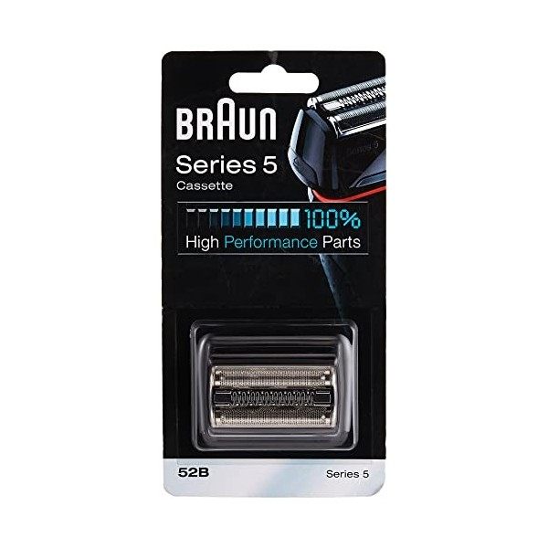 Braun Series 5 Pièce De Rechange Pour Rasoir Électrique Noire, Compatible avec les rasoirs Series 5, 52B