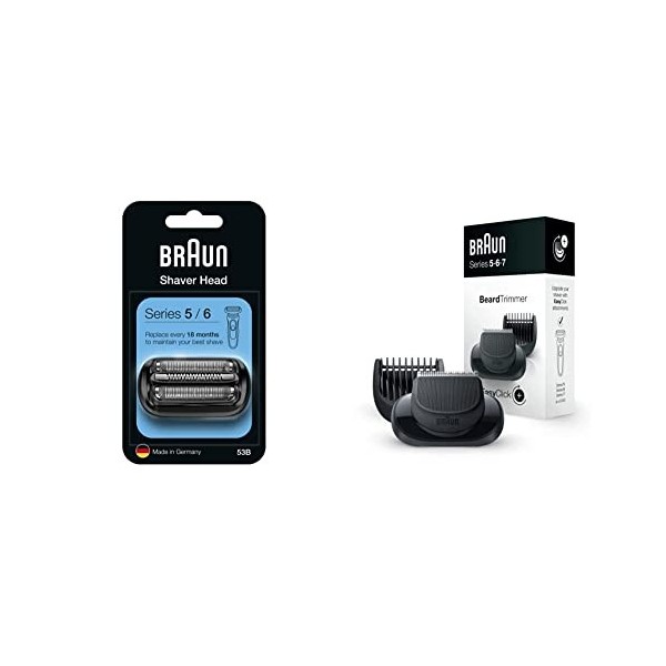Braun Series 5 Pièce De Rechange Pour Rasoir Électrique Noire, Compatible avec les rasoirs Series 5, 52B