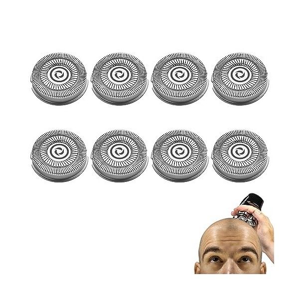 Tête de rechange compatible avec les rasoirs électriques Skull Shaver Pitbull 4 Pièces 