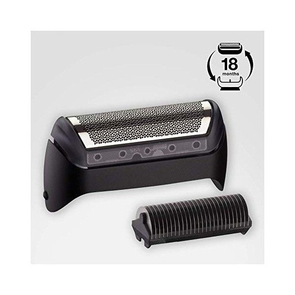 Braun Pièce de Rechange 10B/20B Noire pour Rasoir Compatible avec les Rasoirs CruZer et Series 1,