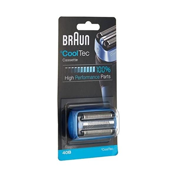 Braun Pièce De Rechange 40B Bleue Pour Rasoir - Compatible avec les rasoirs CoolTec