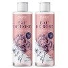 100% Pure Eau de Rose MonteNativo - 2x200ml - 100% Naturel, Lotion Tonifiante pour le visage, Hydrolat naturel de rose, Tripl