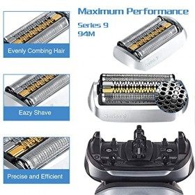 Pièce De Rechange pour Rasoir Serie 9/9 Pro,Tete de Rasoir 94m Easyshave Grille Rasoir électrique Compatible avec les Rasoirs