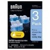 BRAUN Pack de 3 Recharges de Liquide Nettoyant pour Système Clean & Renew